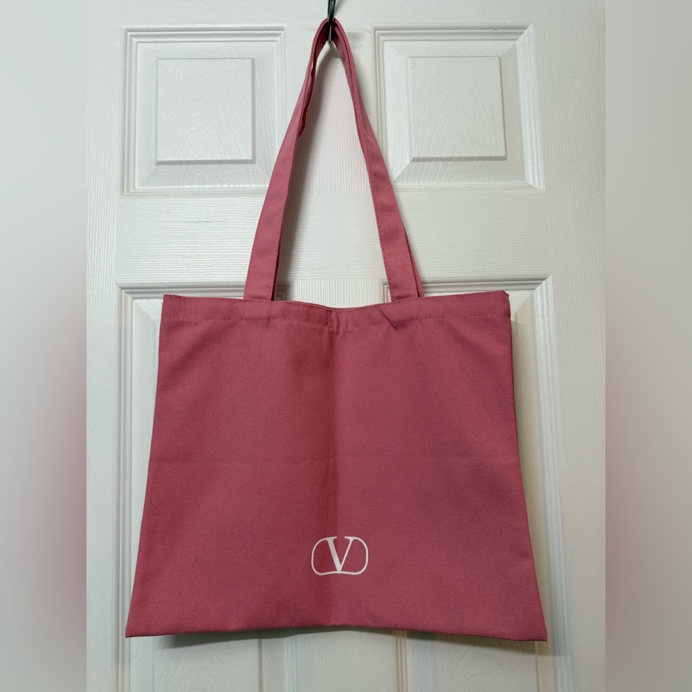 Valentino Beauty Pink Canvas Tote Bag - Picture 6 of 10